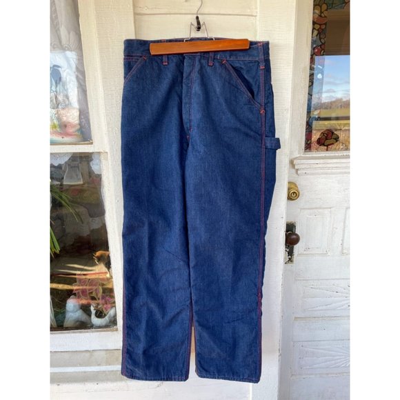 Vintage Montgomery Wards Mens Insulated Jeans 1960s 33/29 - Picture 12 of 16